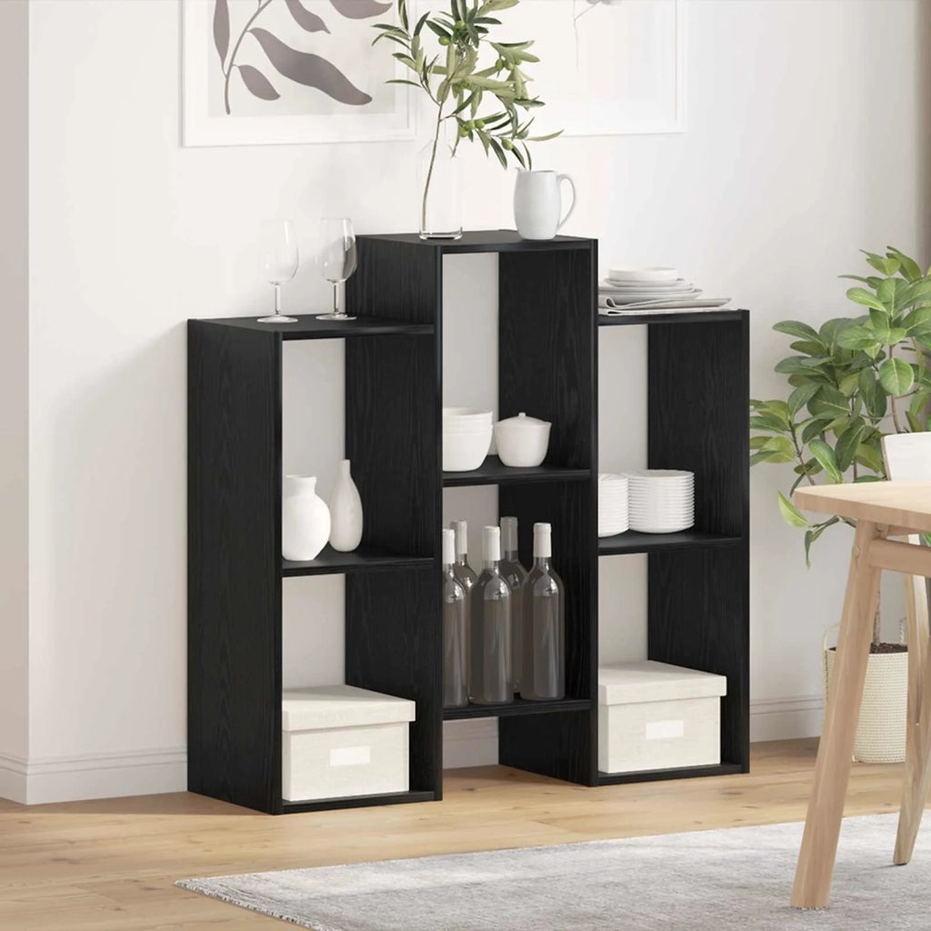 Credenza Rovere Nero 90 x 30 x 90 cm