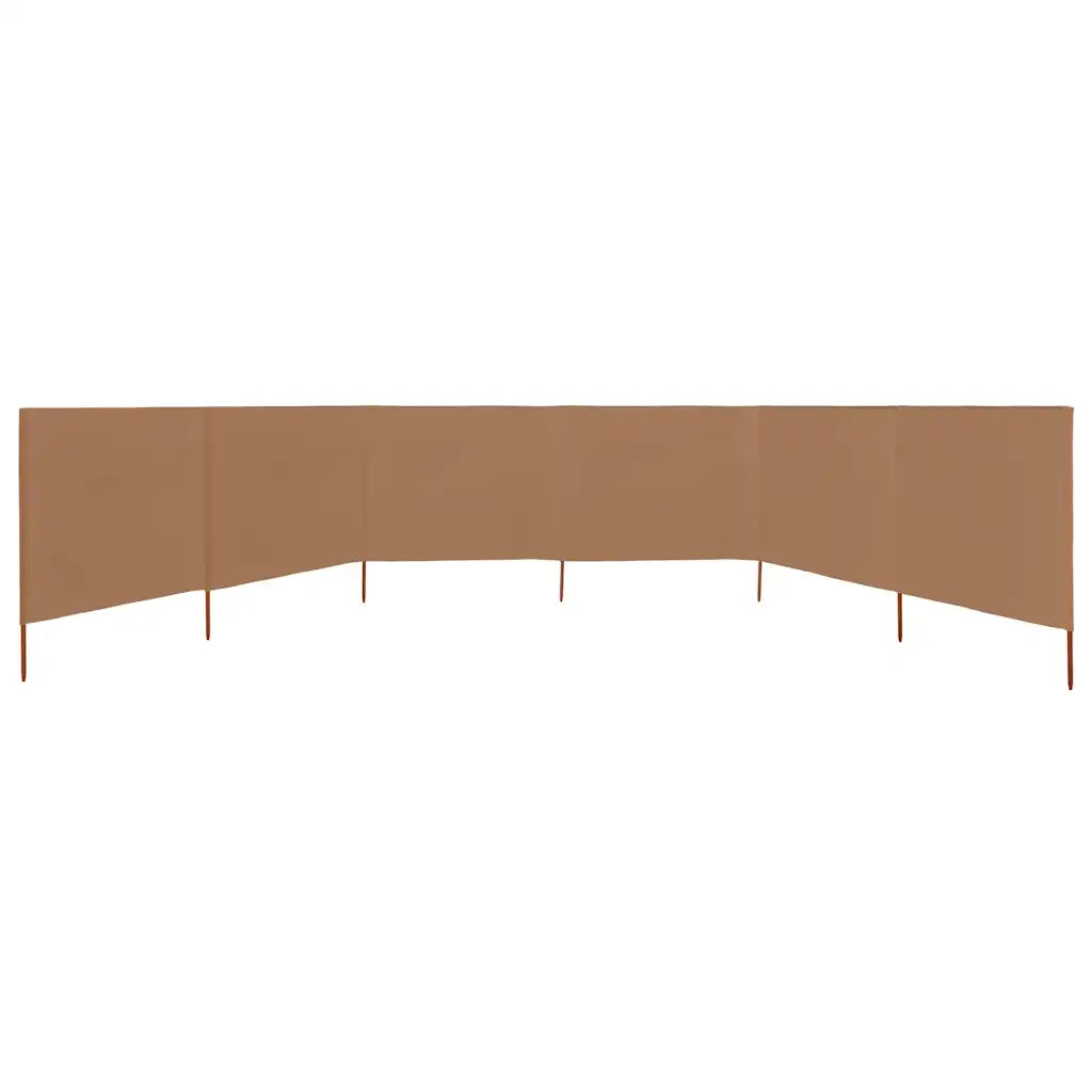 Paravento a 6 Pannelli in Tessuto 800x120 cm Grigio Talpa CFW1605799