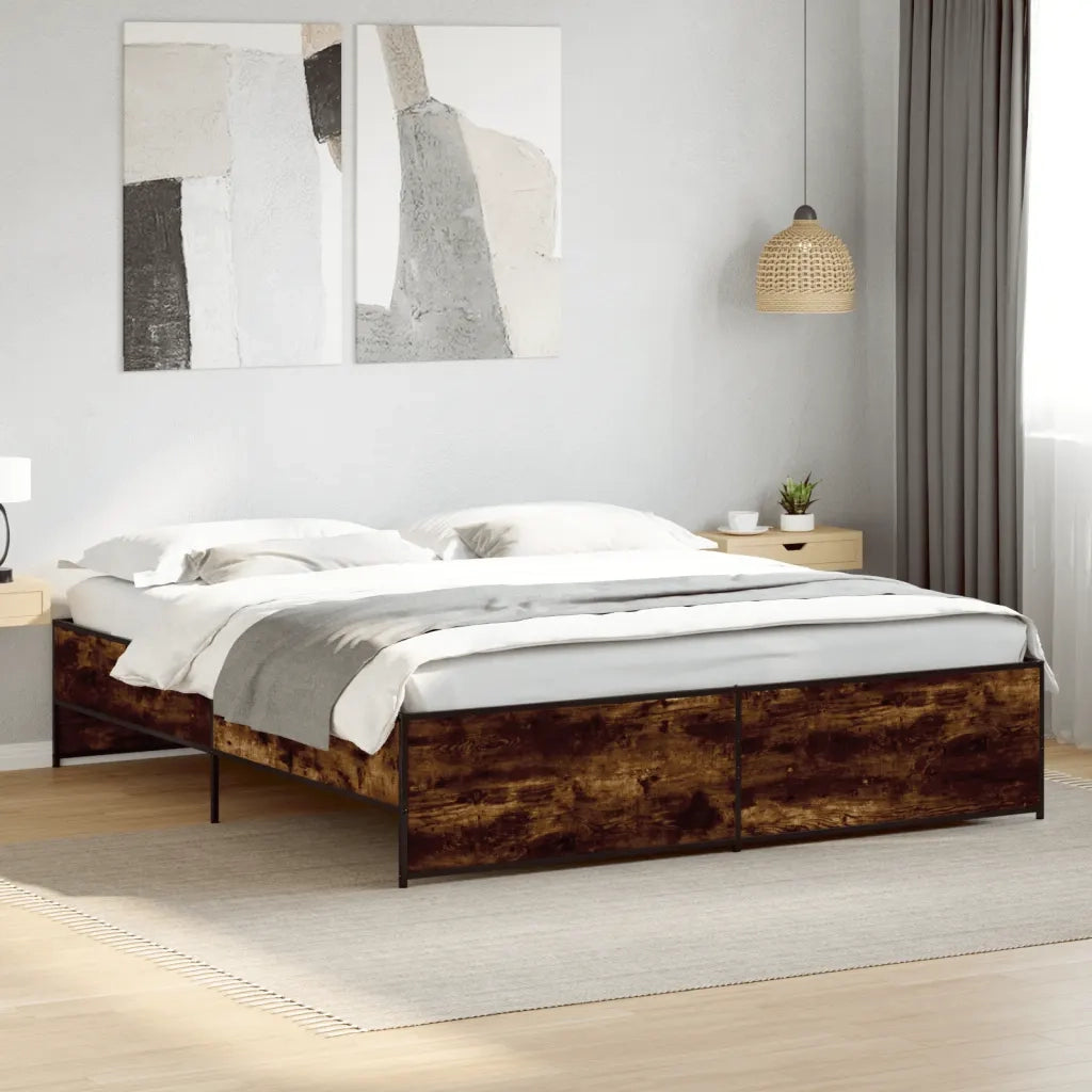 Giroletto Rovere Fumo 180x200 cm in Legno Multistrato Metallo 3279874