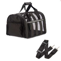 Trasportino Animali Idrorepellente Traspirante Maniglia Tracolla 29x49 H28 cm Nero