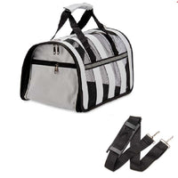 Trasportino Animali Idrorepellente Traspirante Maniglia Tracolla 29x49 H28 cm Grigio