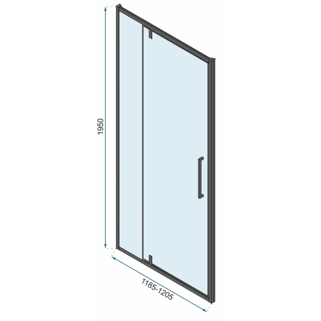 Porta Doccia Rea Rapid Swing Chrom 120