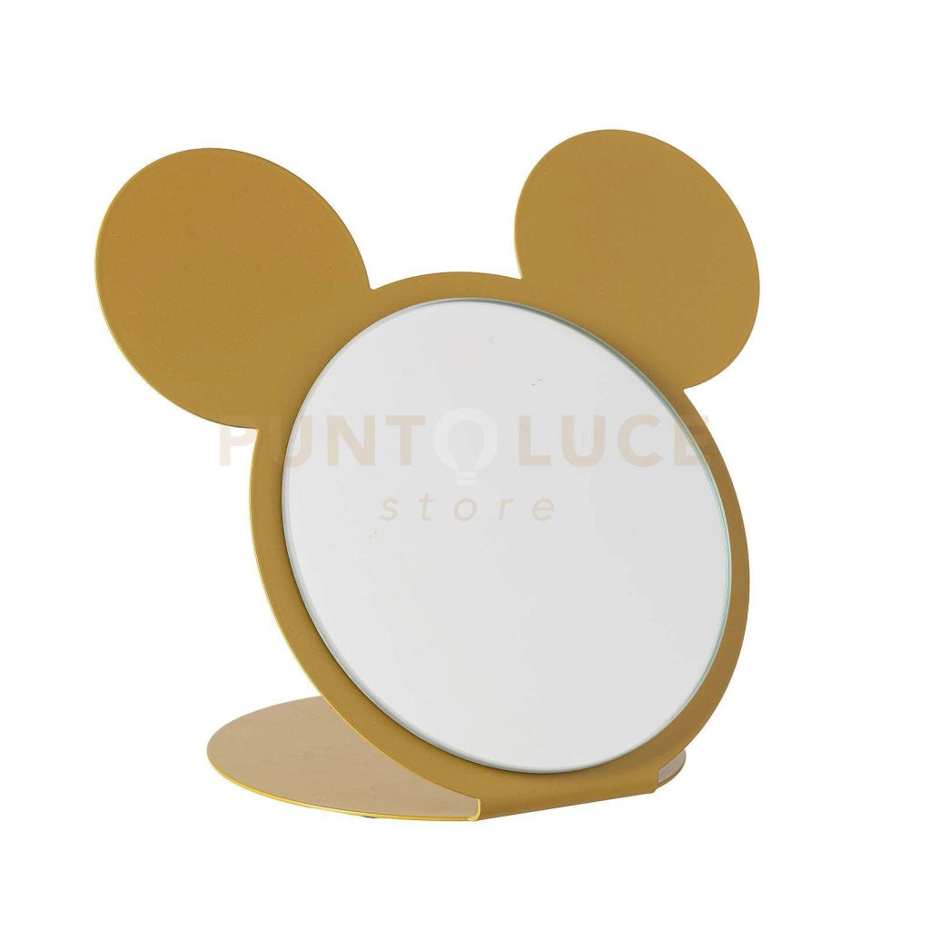 specchio da tavolo di design mouse Ocra in Ferro, vetro per lo specchio 26x17x21h cm