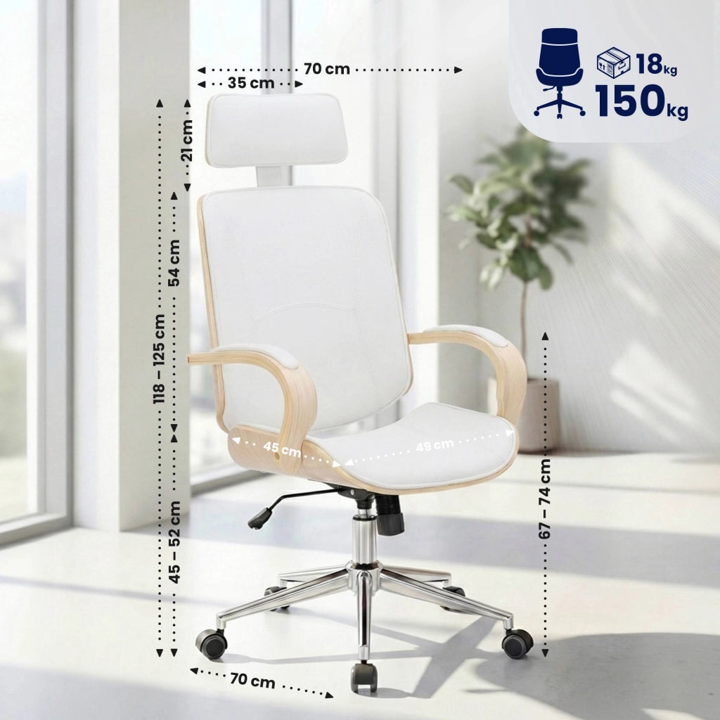 Sedia da ufficio Dayton Natura/bianco