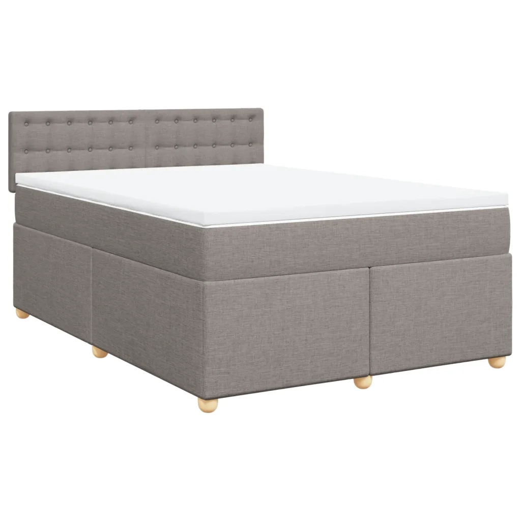 Giroletto a Molle con Materasso Tortora 160x200 cm in Tessuto 3286749