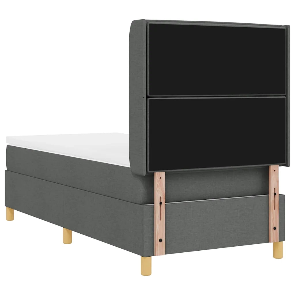Letto a molle con strisce LED Grigio 100 x 200 cm Tessuto 3343617