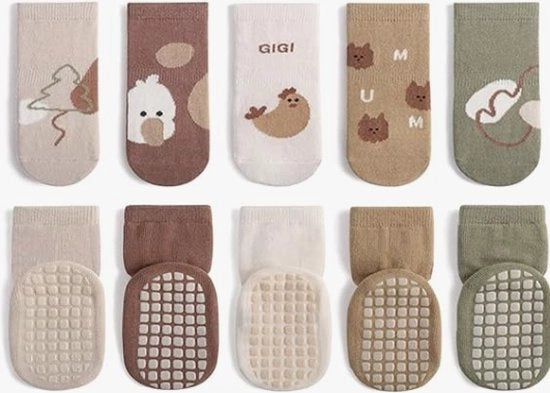 Sokke Antiscivolo per Bambini con Grip Termico in Cotone Cartoon per Ragazze e Ragazzi