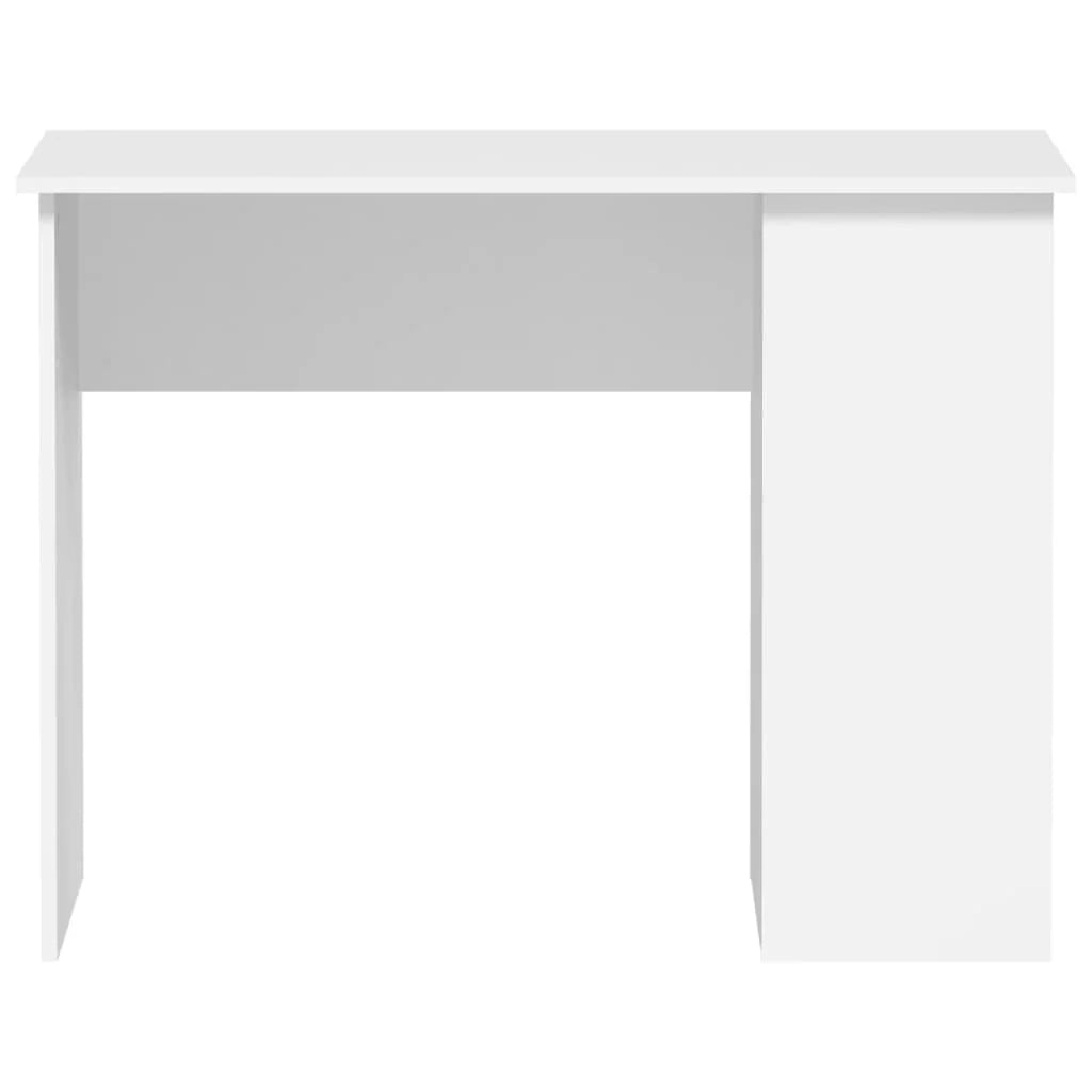 Scrivania tavolo postazione di lavoro mobile per computer studio 100 x 55 x 75 cm legno ingegnerizzato bianco 02_0023501