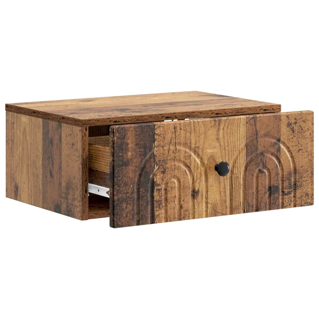 Mobiletto da notte a muro Legno antico 49 x 34,5 x 20 cm 898121