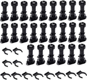 24 pezzi di supporti per mobili - supporti per sedie - supporti per mobili regolabili in plastica - fissaggio clip - cucina bagno armadio sedile - 120 mm 150 mm