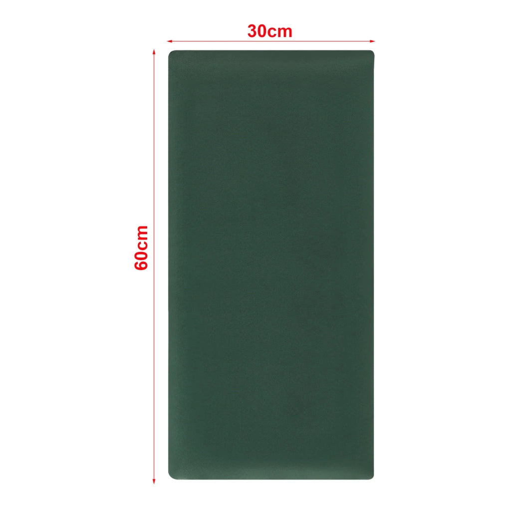 Set di 3 cuscini da parete in velluto 60 x 30 cm verde scuro 03_0010627