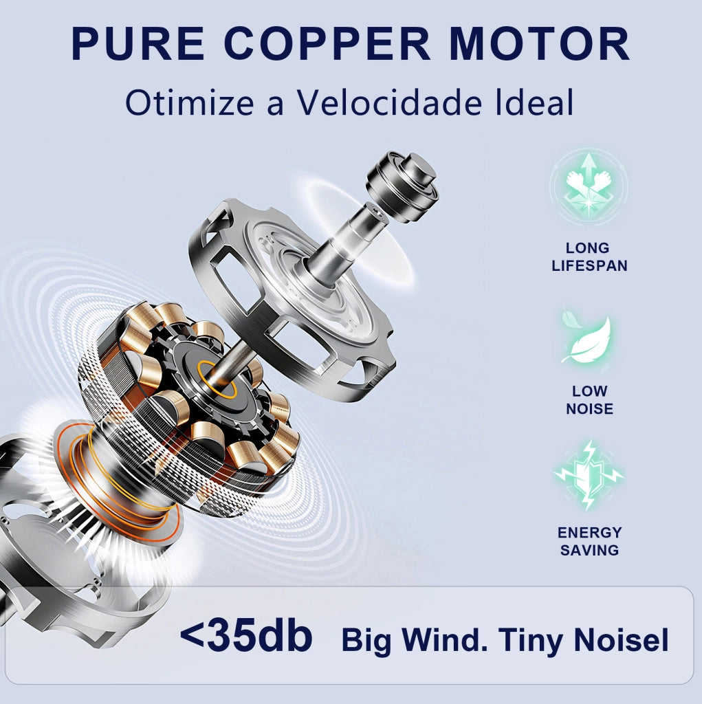 Ventilatore da soffitto con luce, motore DC reversibile, telecomando, nero e noce scuro