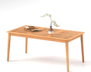 Tavolo in legno per esterni, 100/170/200 cm, tavolo da giardino in legno di acacia con foro di 5 cm, per cortile, veranda e giardino, resistente alle intemperie (170 x 90 cm)