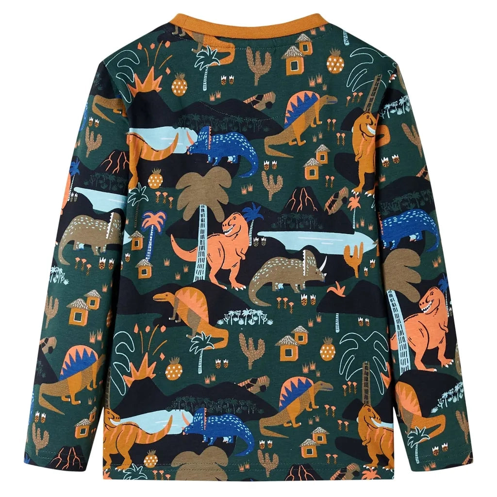 Pigiama da Bambino a Maniche Lunghe Verde Scuro 116 CFW3649862