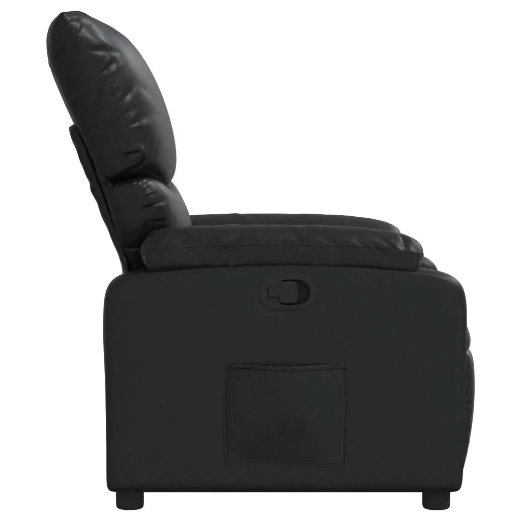 Poltrona Reclinabile Nera in Similpelle 373434