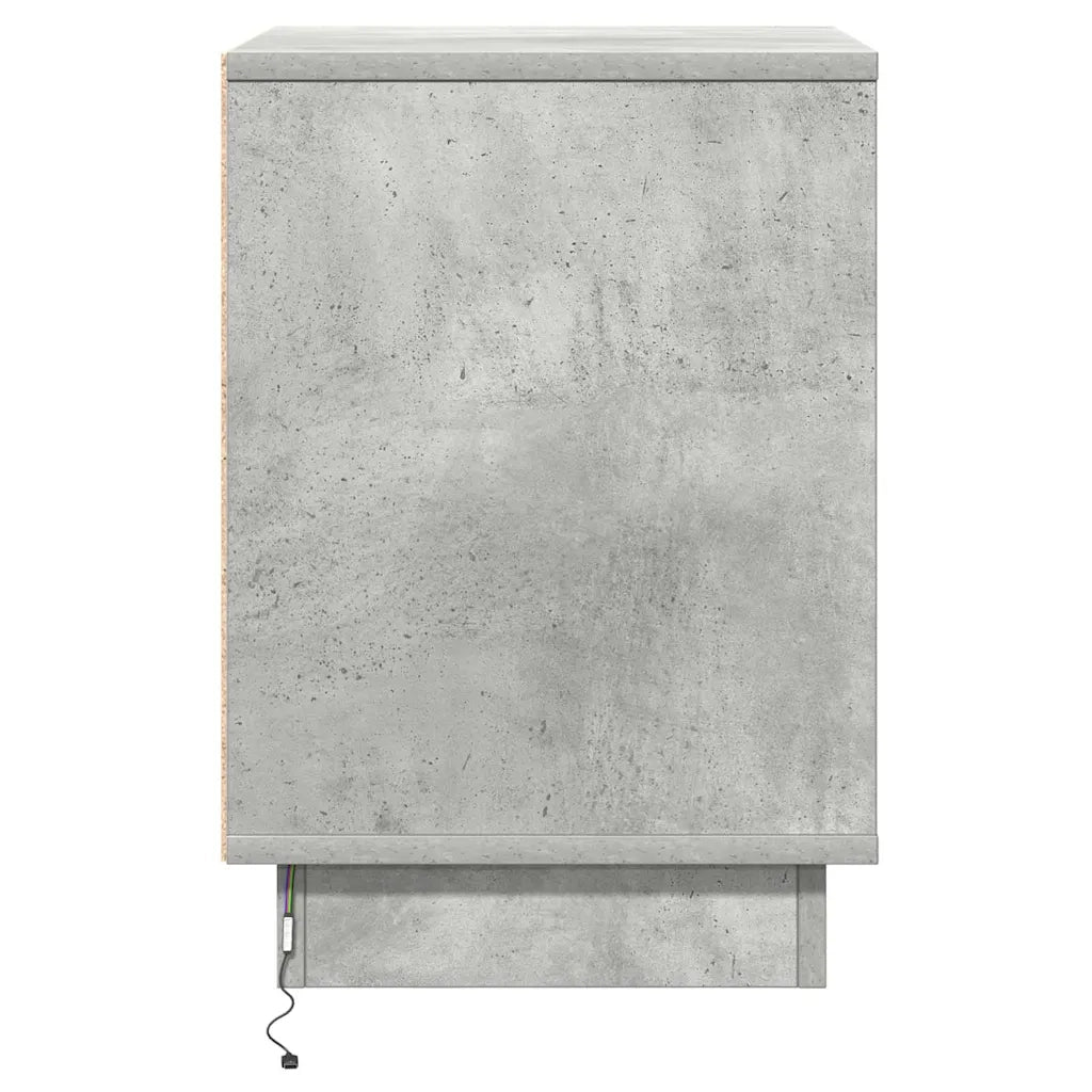 Armadio da Notte con cassetto Grigio cemento 39 x 34,5 x 50 cm 869616