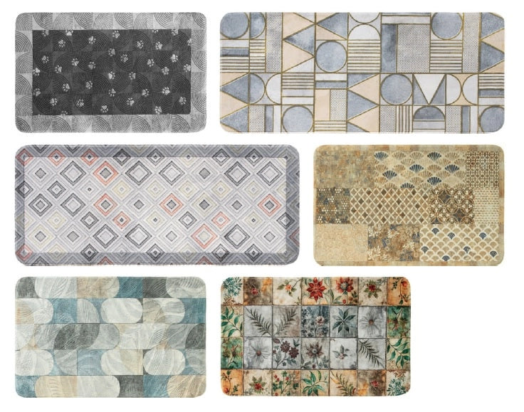 1 Pezzo Tappeto Zerbino Antiscivolo Effetto Velluto 50 x 120 cm 6 Decori