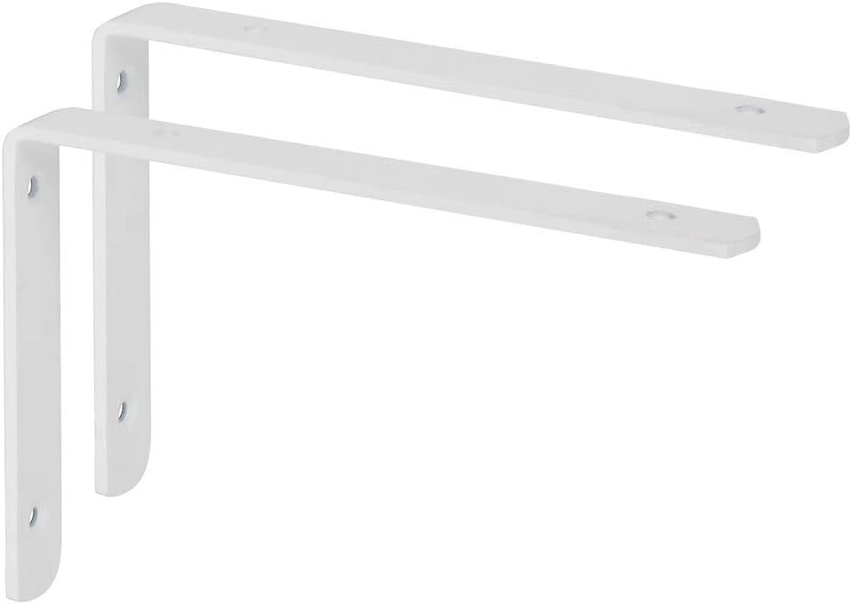 Staffe per Mensole Staffe a L 4mm di Spessore Staffe per Mensole Pesanti Staffa Mensola da Parete Squadrette Angolari 150mm * 100mm, Acciaio inossidabile Bianco, 4 pezzi