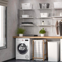 Kit per Fissaggio Mensole 280 mm in Acciaio Emuca Bianco