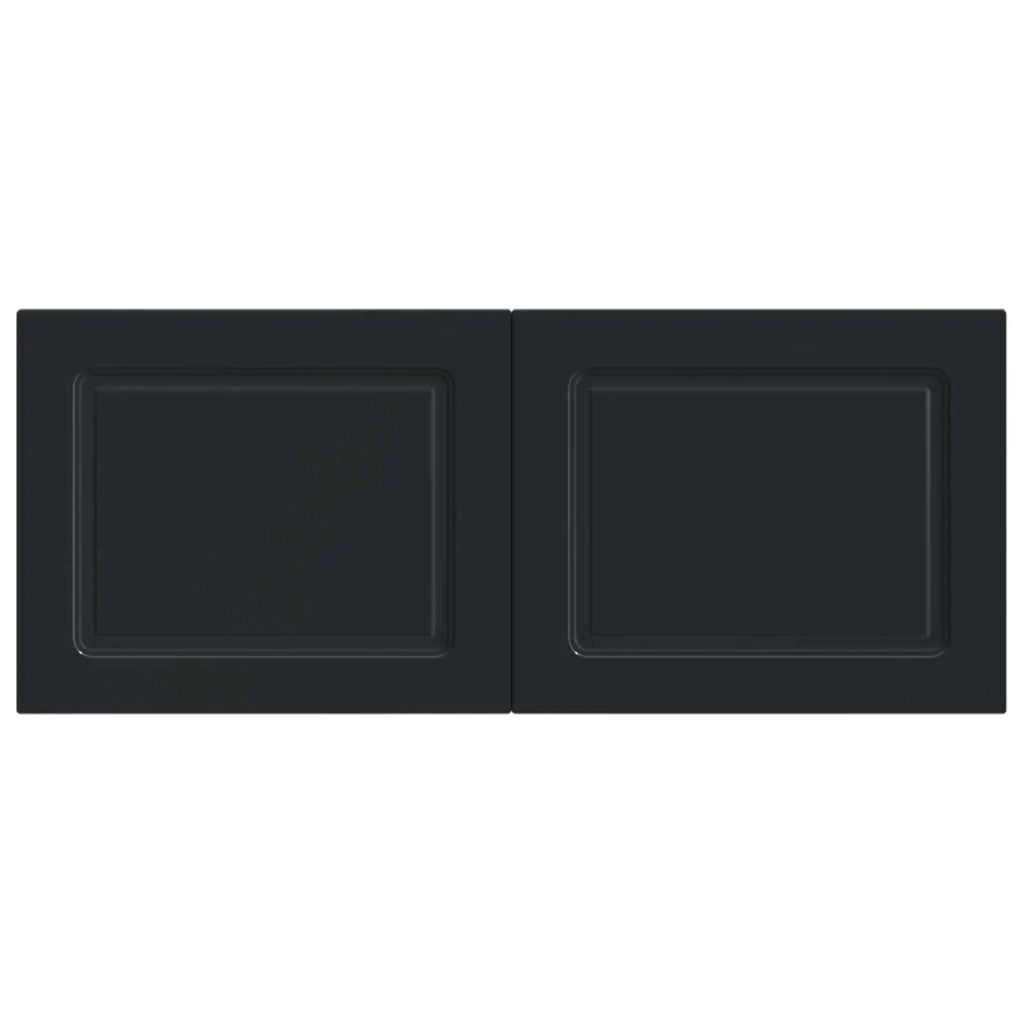 Testiera da Muro UTRECHT Nero Legno ingegnerizzato 897846