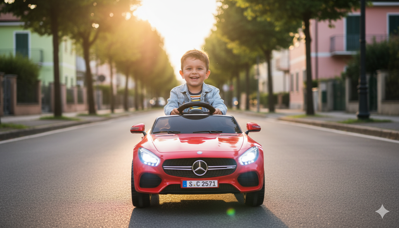 Macchina Elettrica per Bambini 12V con Licenza Mercedes CLS Small Rosso