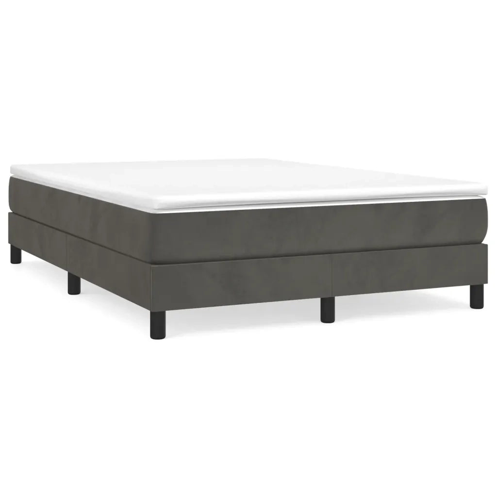 Struttura Letto a Rete a Molle Grigio Scuro 140x200 cm Velluto 3120773