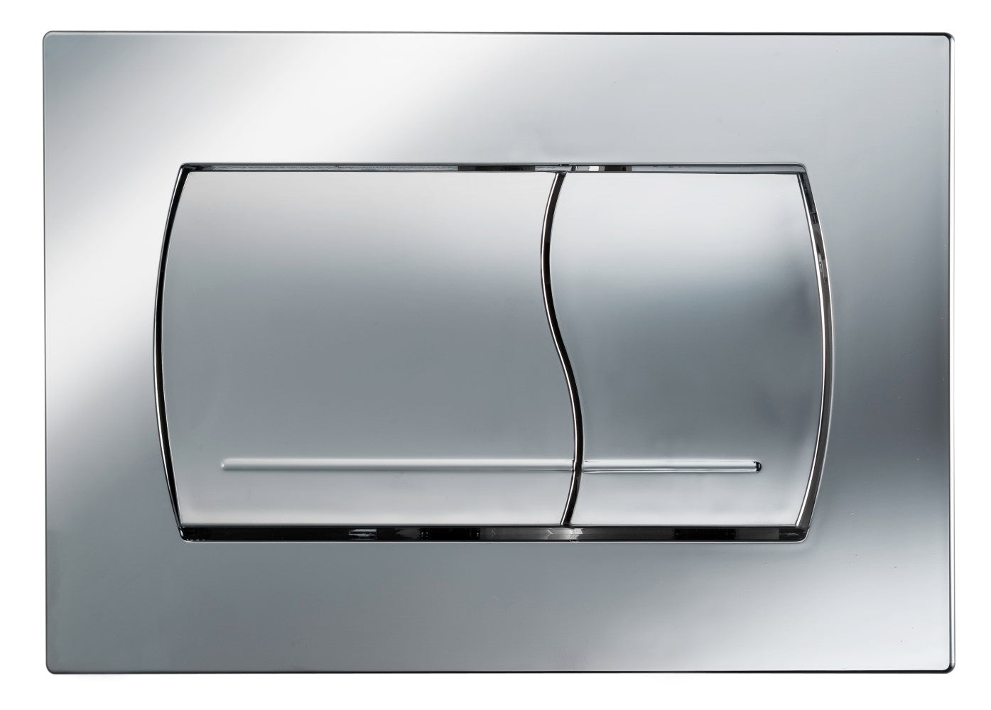 Placca duo cromo lucida per cassetta incasso liv