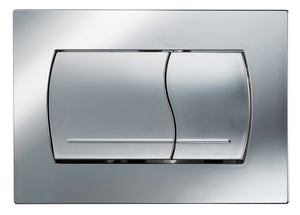 Placca duo cromo lucida per cassetta incasso liv