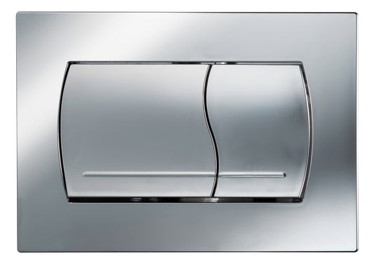 Placca duo cromo lucida per cassetta incasso liv