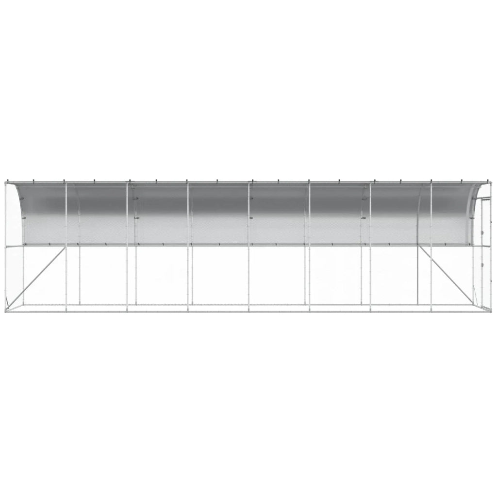 Gabbia per Polli Contro il Muro Argento 600 x 150 x 215 cm 3434723