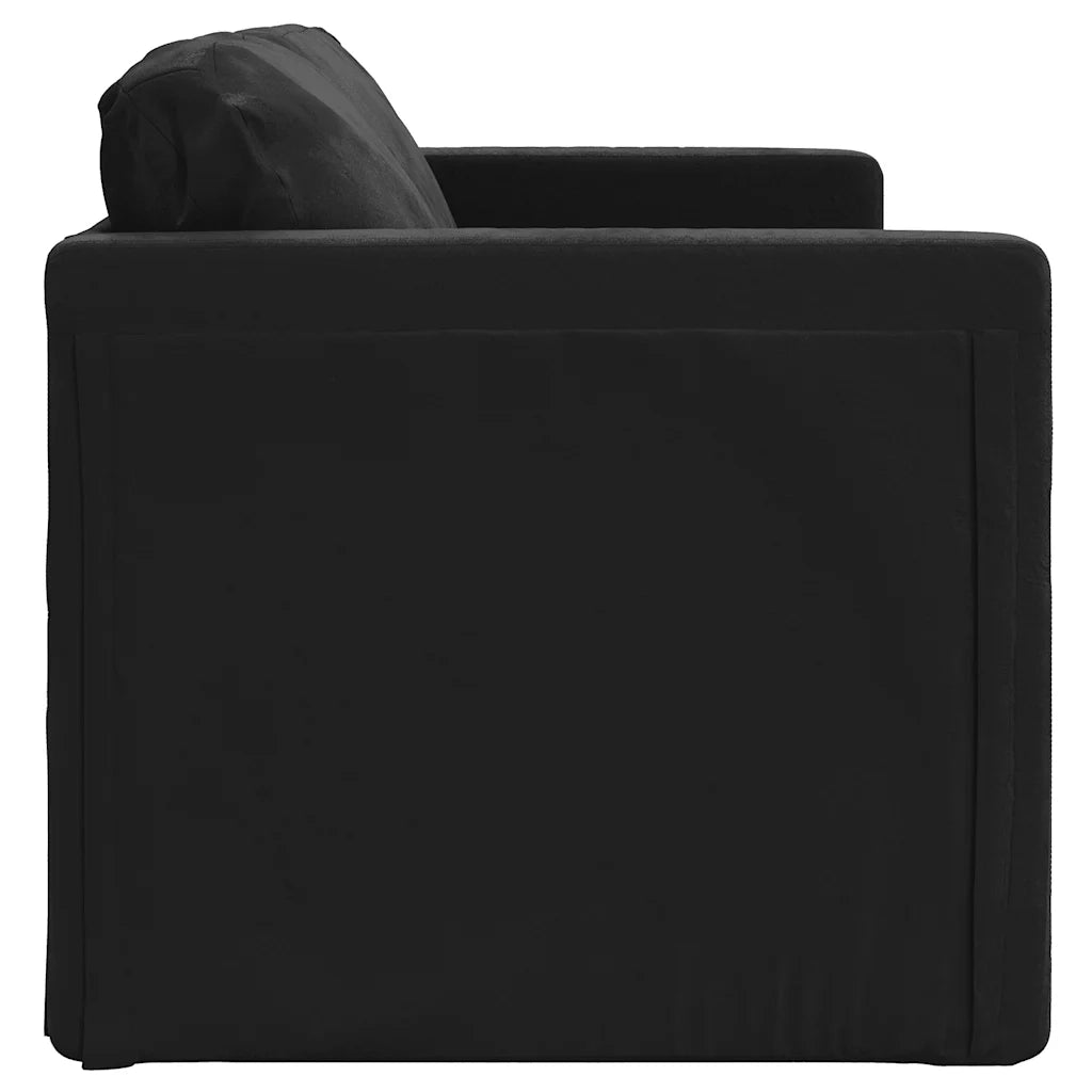 vidaXL Divano Letto da Terra 2 in 1 Nero 122x204x55 cm Velluto