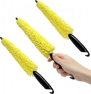 Set di spazzole per ruote - 3 pezzi - Pulitore ruote - Spazzola per ruote auto - Spazzola per ruote senza danni - Pulitore auto a microfibra - Spazzola per ruote - Spazzola per ruote manuale