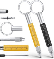 Penna multifunzionale 6-in-1 con chiusura a molla - Regalo originale e utile per padre, madre e appassionati di gadget