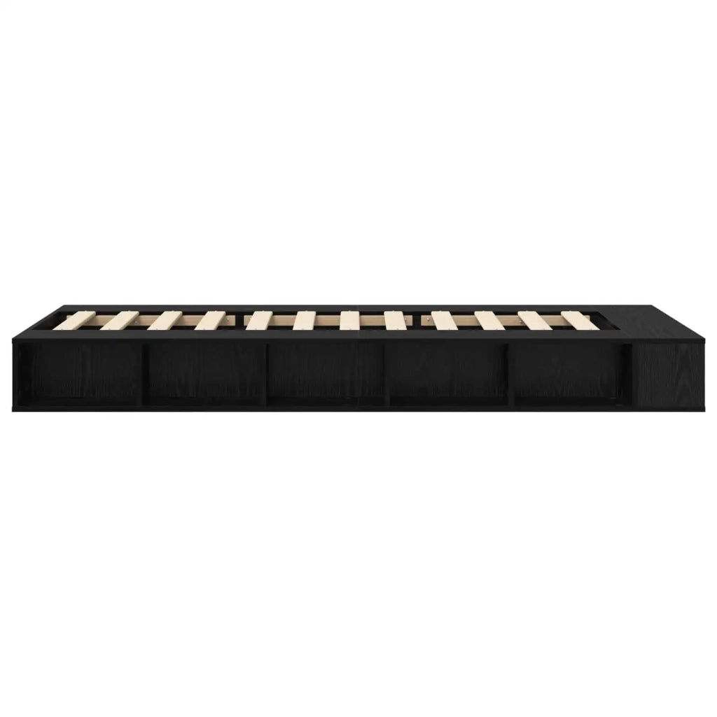 Telaio del letto con storage Rovere Nero 80 x 200 cm 3429555