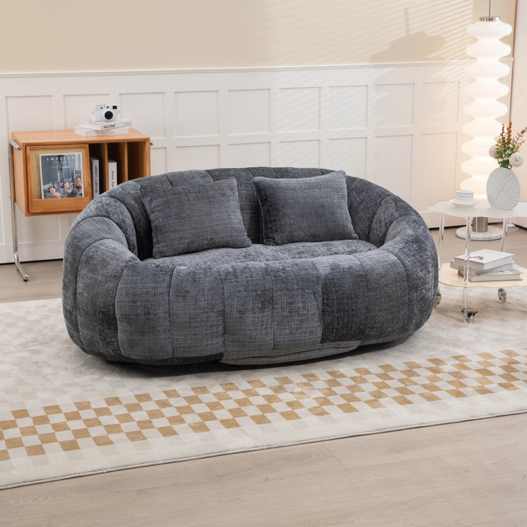 DIVANO Sacco 150x95x63 cm in Chenille Grigio