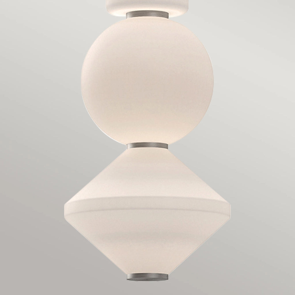 Sospensione LED Bijou Alora Mood vetro opale Ø19,8