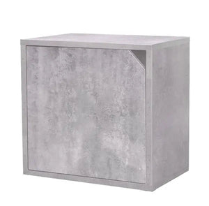 cubo impilabile con chiusura 35x29x35cm cemento
