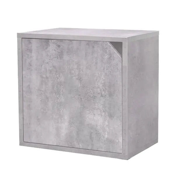 cubo impilabile con chiusura 35x29x35cm cemento