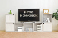 cubo impilabile con chiusura 35x29x35cm cemento