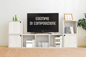 cubo impilabile con chiusura 35x29x35cm cemento