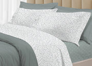 Completo Lenzuola Letto 100% Cotone Italy 3027 Disegno Melody - Singolo - Verde