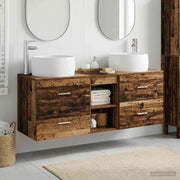 Set di mobili per il bagno 3 pz Legno antico 3405929
