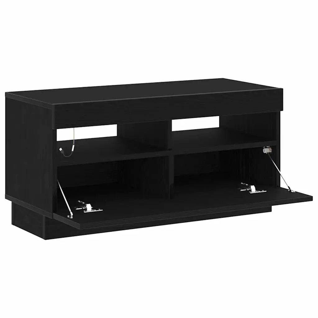 Mobile TV Rovere Nero 80 x 35 x 40 cm Legno multistrato 862566