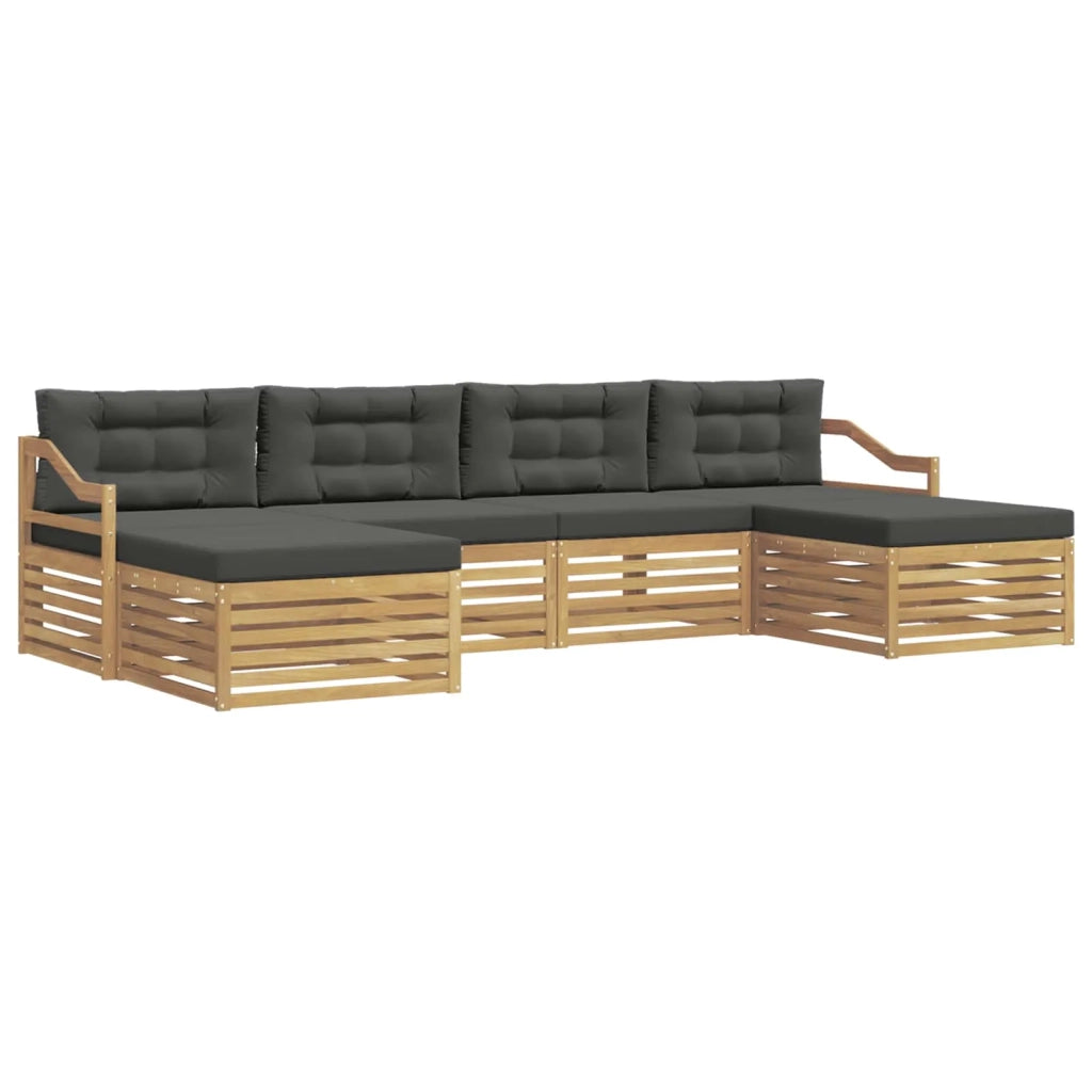 Set di divani da esterno 6 pz Bianco e Antracite 3390942