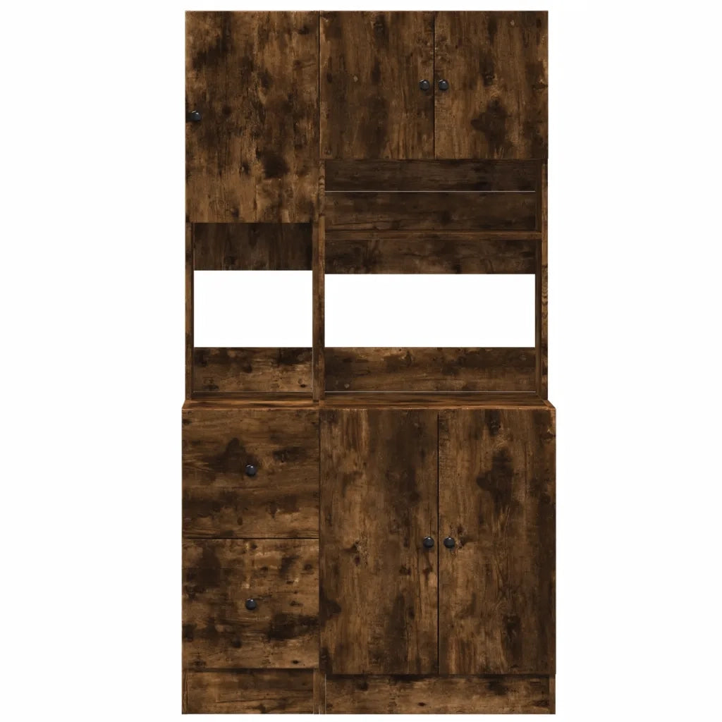 Mobile da Cucina Rovere Fumo 95x50x180 cm Legno Multistrato 3276536