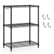 Scaffale metallo 3 ripiani regolabile resistente rete v-Scaffale organizzatore casa cucina garage 204 kg  59 x 34 x 79 cm
