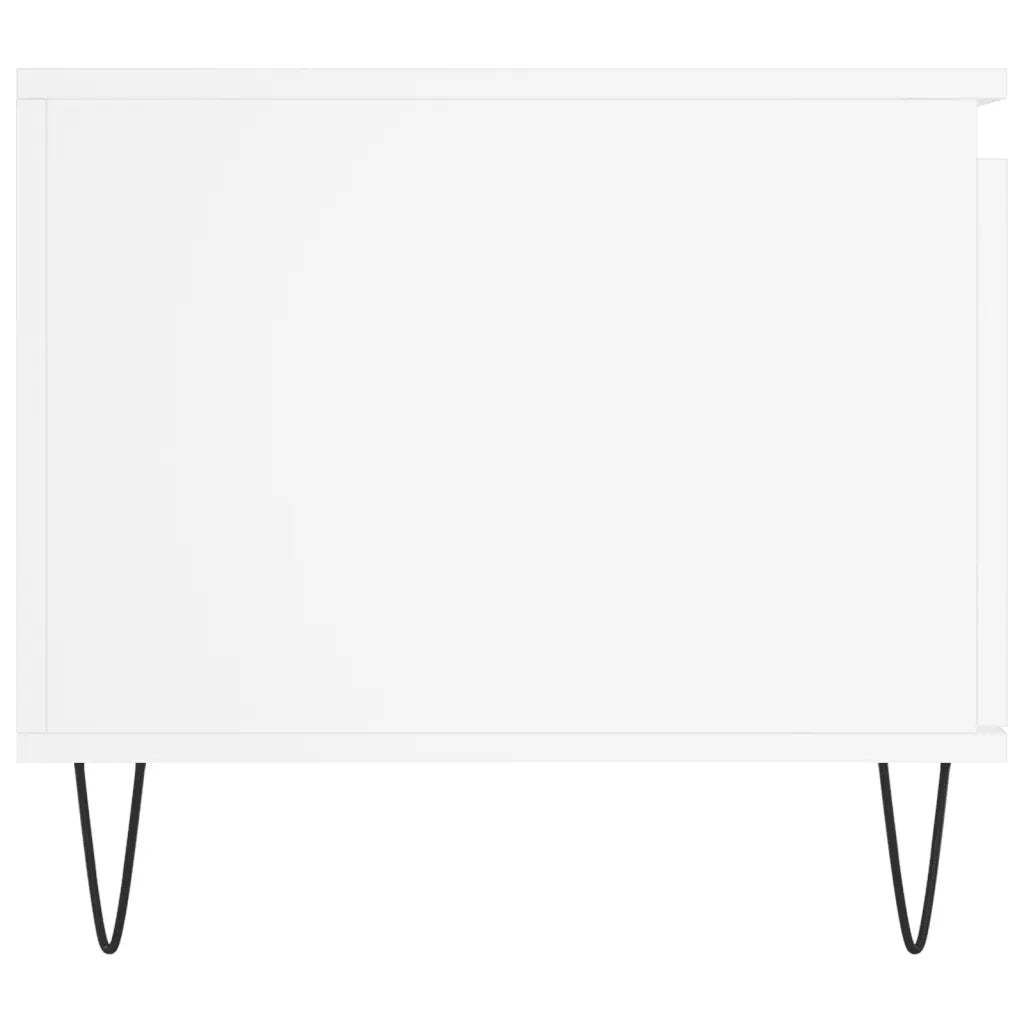 Tavolino da Salotto Bianco 100x50x45 cm in Legno Multistrato 830828