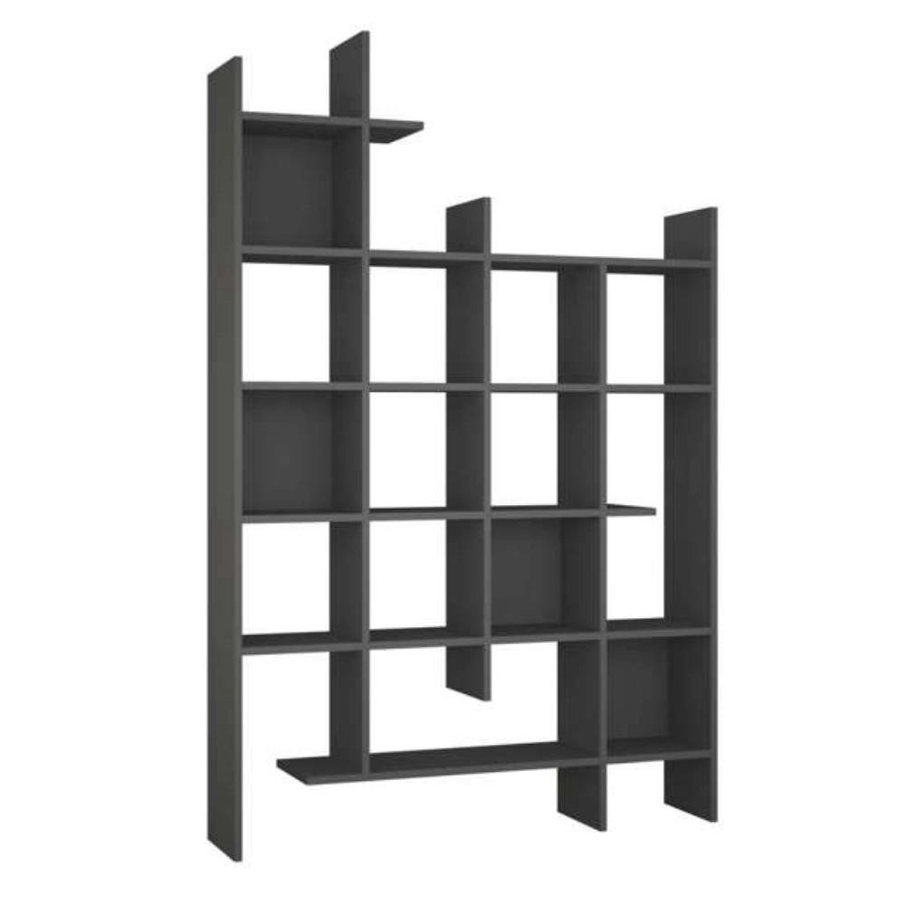 Libreria 6 ripiani Manco 122x25.5x188H colore antracite