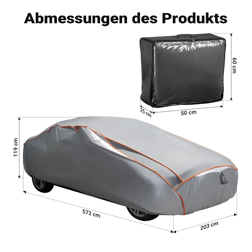 Telo copriauto integrale XXL 572x203x119 cm Telone di protezione auto contro grandine neve e pioggia
