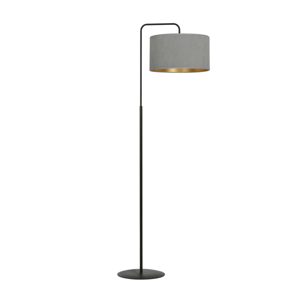 Piantana Contemporaneo Ganesha Acciaio Nero Grigio 1 Luce E27 Ip20
